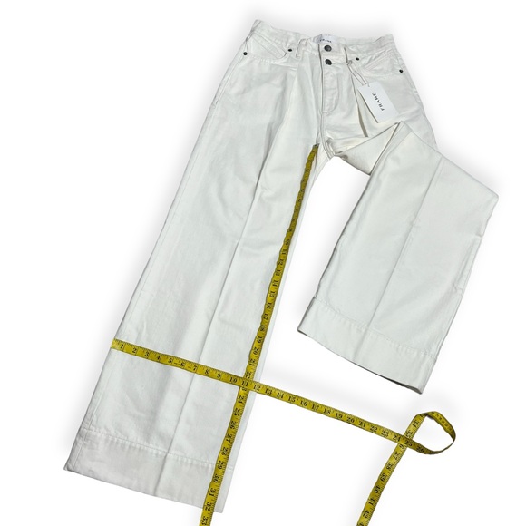 FRAME le baggy wide leg palazzo jeans in vintage white size 27 - Picture 3 of 6
